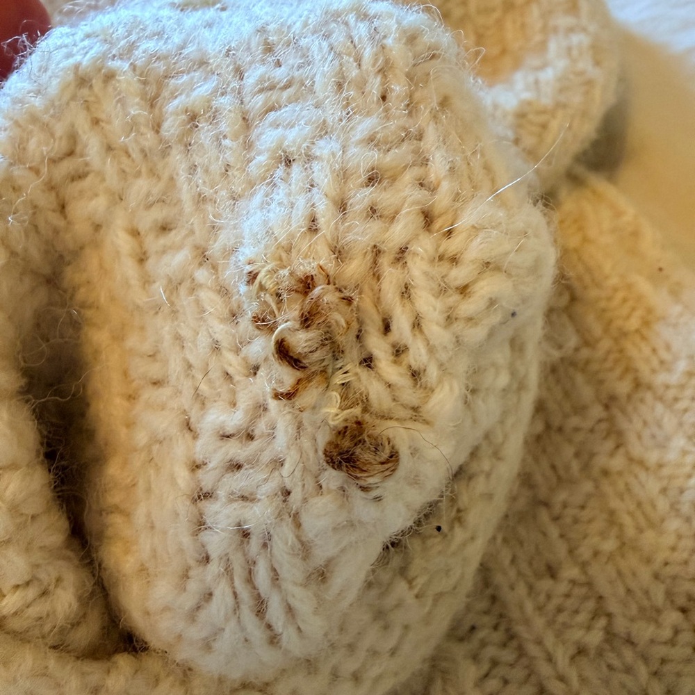 Aran Crafts Ireland 100% Wool Fisherman Cable Knit Cardigan Sweater L - Picture 10 of 10